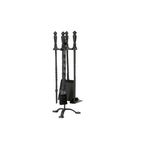 Dagan Stove Fireset 5Pc. - Black