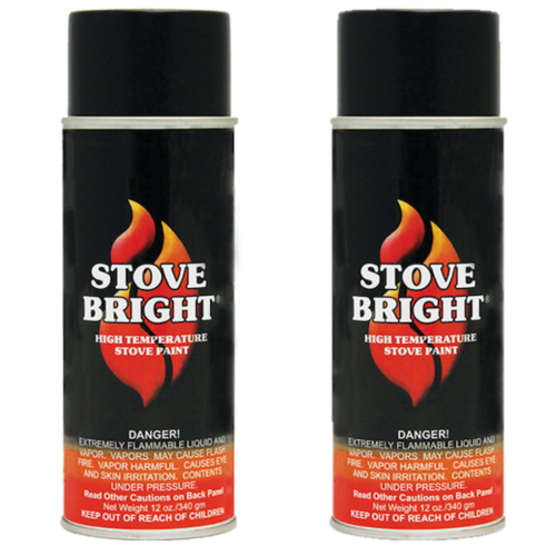 Forrest Stove Bright Aerosol Vent Pipe Black (Pack of 2)
