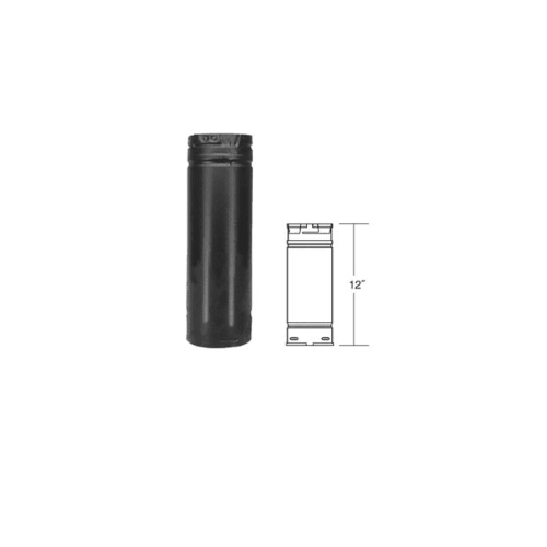 Duravent 3PVL-12B PelletVent 12" Straight Length Pipe - Black