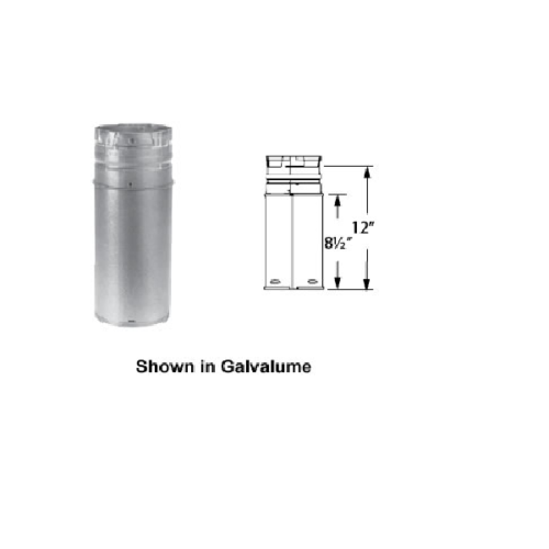 Duravent 3PVL-A12 PelletVent 12" Adjustable Length Pipe