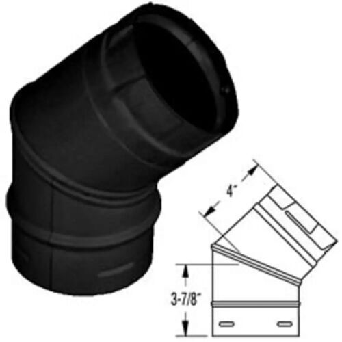 Duravent 3PVL-E45B PelletVent 45 degree Elbow - Black
