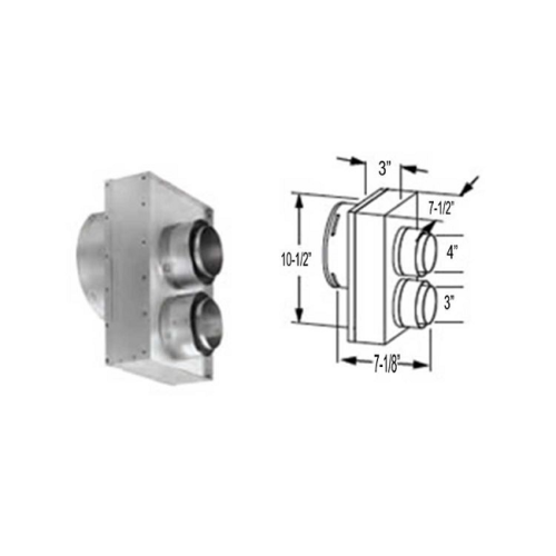 Duravent 46DVA-HCL34 4X6 Diameter  3" w/ 4" Flex  Horizontal Cap Kit