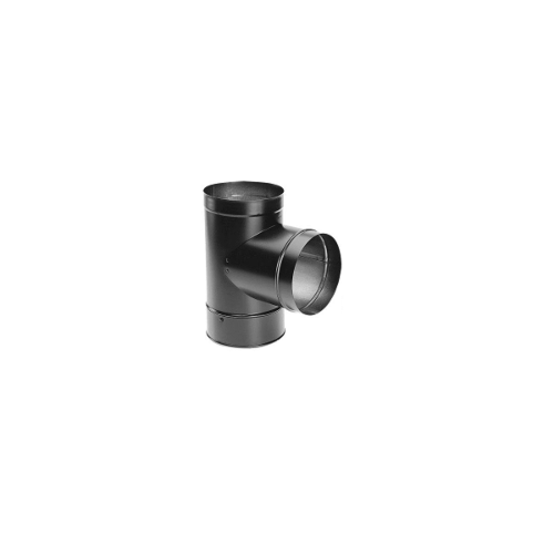 Duravent 4PVL-TB PelletVent Single Tee w/Clean-out Tee Cap - Black