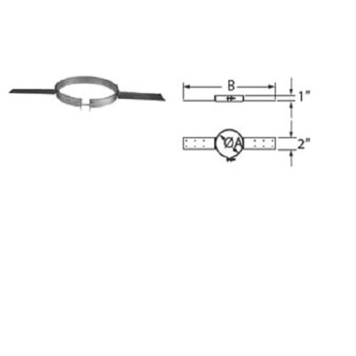 Duravent 58DVA-RS 5X8 Diameter  Roof Support