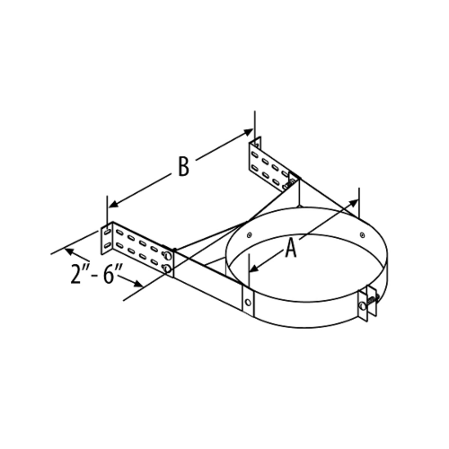 Duravent 5DT-AWS 5"/7"  Adjustable Wall Support