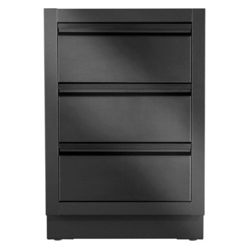 Napoleon OASIS 2 Drawer Cabinet with False Top Drawer Matte Black