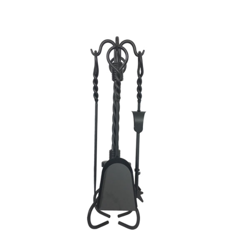 Dagan Stove Fireset 5Pc - Black