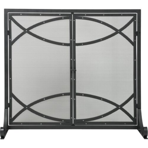 Dagan Panel Screen - Black/Silver