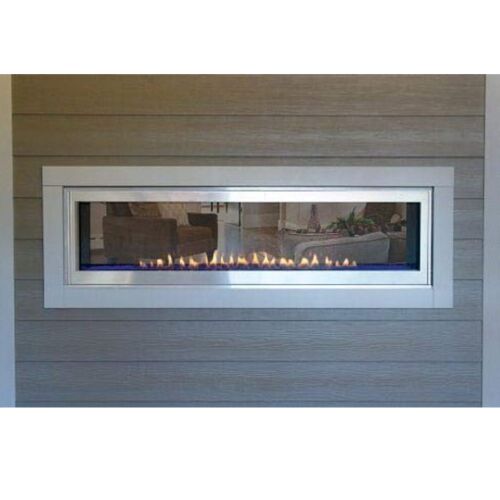 Empire Firebox - Frame, with Glass Window, Stainless Steel, for Exterior Installation