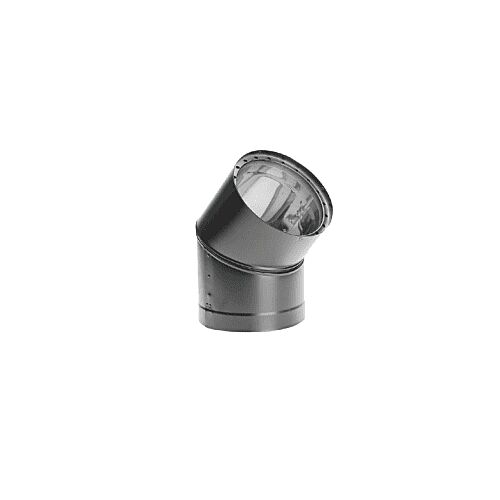 DVL Double Wall 45 degree Elbow-BLK