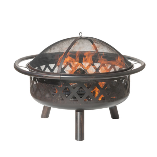 Dagan Fire Pit - Bronze-Criss/Cross