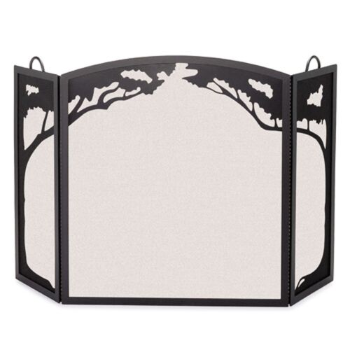 Grand Oak Three Panel Fireplace Screen main