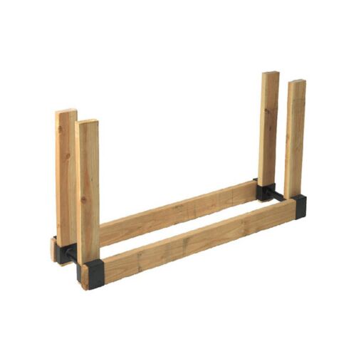 Dagan Log Brackets -Pair-BlkSteel
