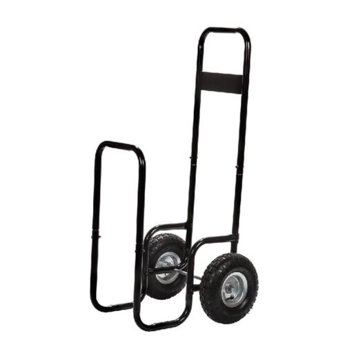 Dagan Log Cart w/Wheels-Black
