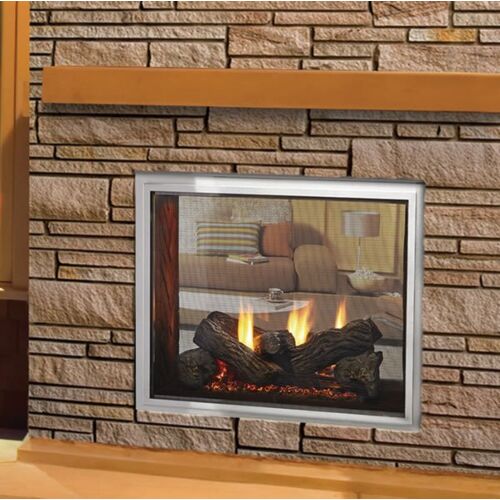 Majestic Fortress Indoor-Outdoor See-Through Direct Vent Gas Fireplace