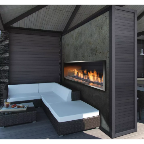 Kingsman OFP4336S2 OUTDOOR LINEAR SEE-THRU FIREPLACE 36"