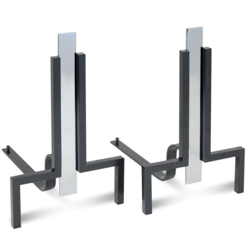 Pilgrim Polished Nickel Stapleton Andirons