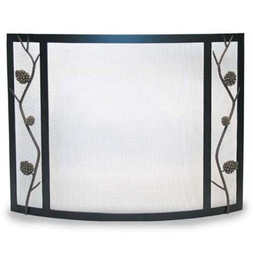Pilgrim Artisan Bowed Pine Cone Fireplace Screen main