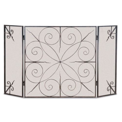 Pilgrim Elements 3 Fold Fireplace Screen Brushed Bronze main