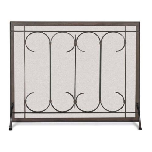 Pilgrim Iron Gate Fireplace Screen Burnished Black main