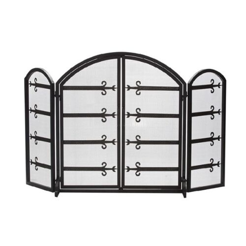 Dagan Screen 3Fold w/Drs-Blk/Gld