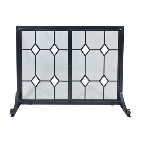 Dagan Panel Screen - Black/Glass