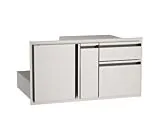 Door with Double Drawer & Platter Storage