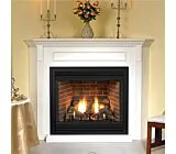 Corner Cabinet Mantel with Base - White