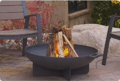 Inside a Wood-Burning Fire Pit
