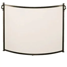 Pilgrim Bowed Craftsman Fireplace Screen-Vintage Iron 44