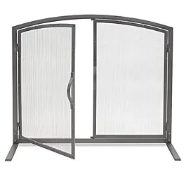 Pilgrim Shadow Iron Screen with Doors - Natural Iron