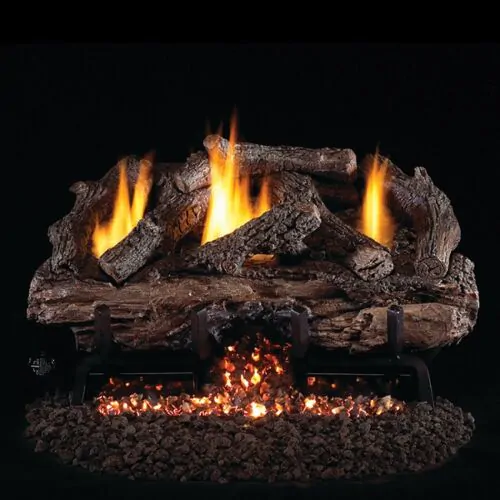 Peterson Real Fyre Charred Aged Split Outdoor Ventless Gas Log Set