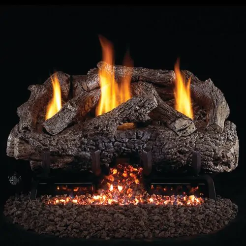 Peterson Real Fyre Charred Frontier Oak Outdoor Ventless Gas Log Set