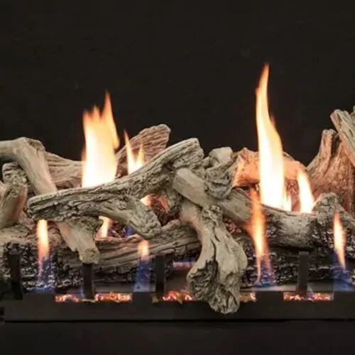 Empire Driftwood Burncrete Ventless Gas Log Set