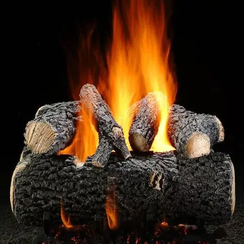 Hargrove Grand Oak Shallow See Through Vented Gas Log Set