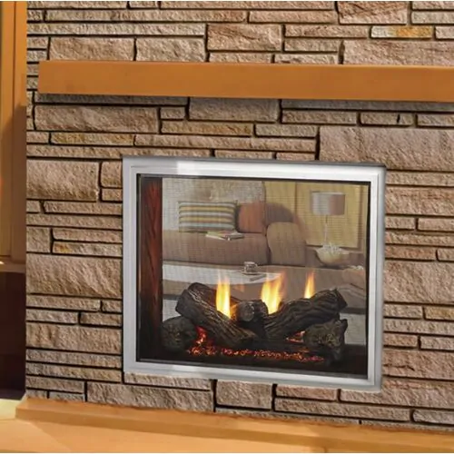Majestic Fortress Indoor-Outdoor See-Through Direct Vent Gas Fireplace
