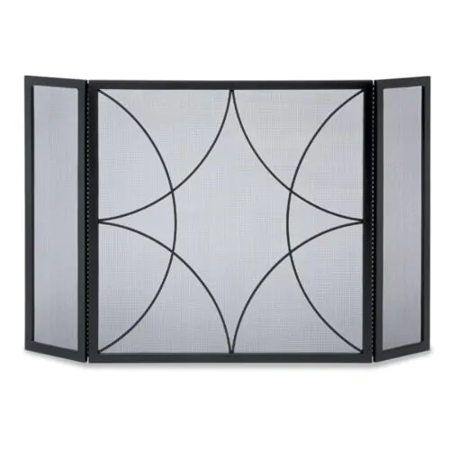 Pilgrim 3 Fold Forged Diamond Fireplace Screen main