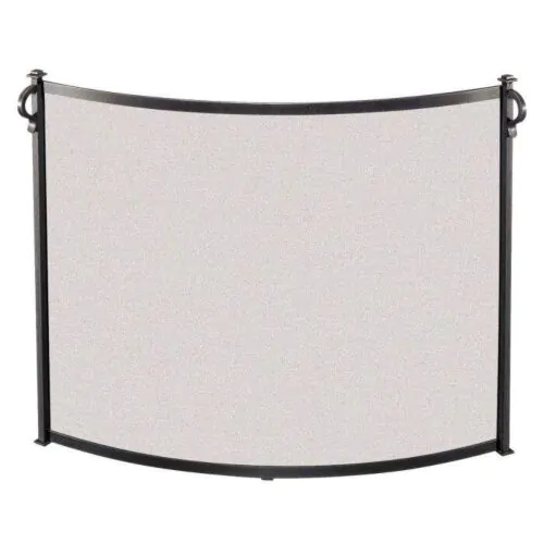 Pilgrim Bowed Craftsman Fireplace Screen Vintage Iron 39x31 main