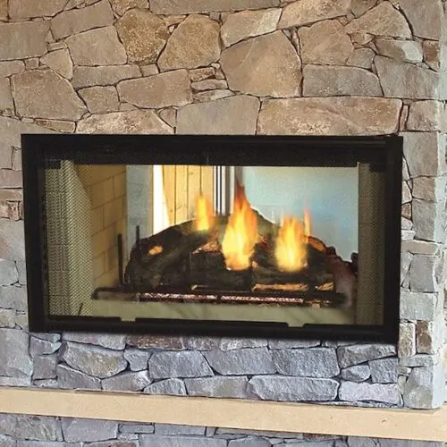 Majestic Designer See-Through 42" Radiant Wood Burning Fireplace