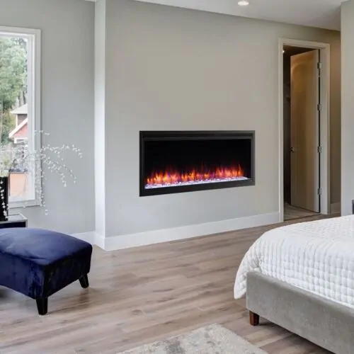 SimpliFire 50" Allusion Platinum Linear Electric Fireplace