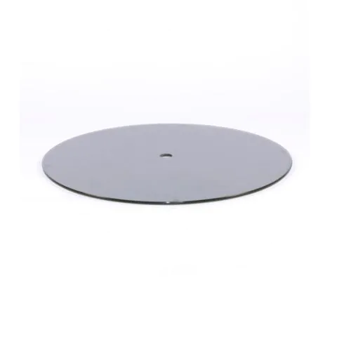12" Round Grey Glass Burner Cover