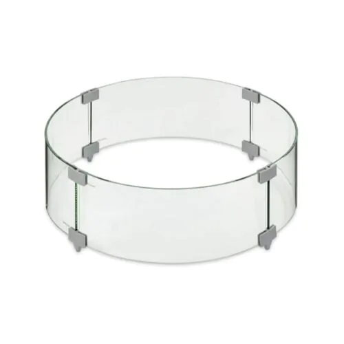 Round Glass Wind Guard - 30"