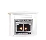 Corner Cabinet Mantel with Base - Dark Oak