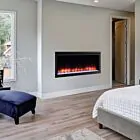 SimpliFire 50" Allusion Platinum Linear Electric Fireplace