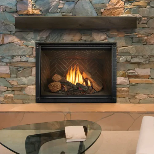 Heat & Glo 6KX 36-Inch Direct Vent Gas Fireplace Top/Rear Vent With Intellifire Touch Ignition, Accent Light [BL/BL-BIR/CU] - Natural Gas Only