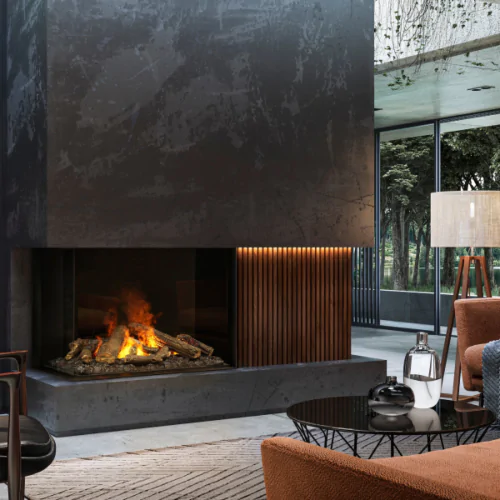 Dimplex Optimyst e-MatriX Built-in Water Vapor Fireplace - Left Facing - 37"