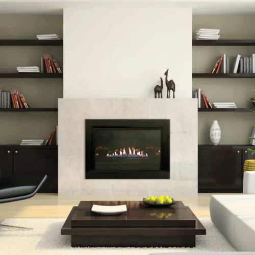 Empire Small Loft Ventless Millivolt Insert with Black Reflective Liner and Barrier (10K BTU)