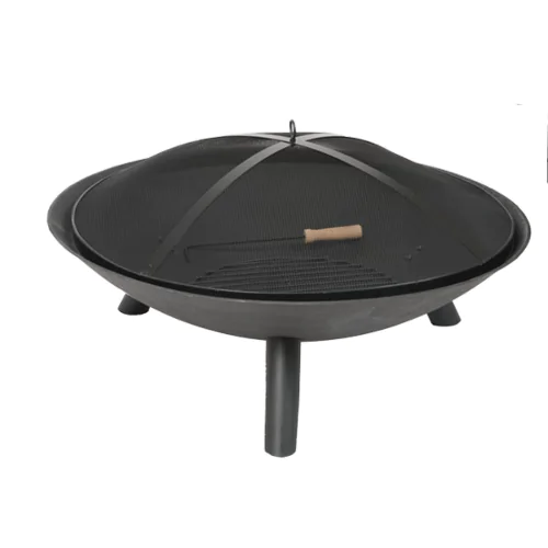 Dagan Fire Pit-Black CI-Deep Bowl