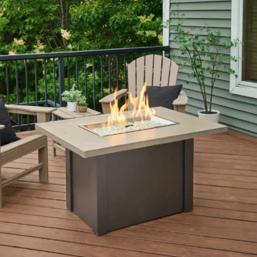 The Outdoor GreatRoom Company Havenwood with Pebble grey Everblend top and Graphite Grey base - 12" x 42" Manual Ignition
