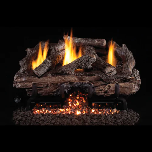 Peterson Real Fyre Charred Aged Split Ventless Gas Log Set